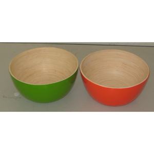 Ensemble de bols à soupe en bambou enroulé à la main Mini vaisselle Revêtement laqué Finition imprimée polie Vaisselle commerciale durable - Product Image 4