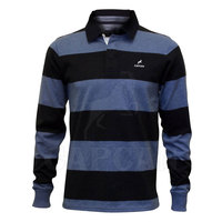 Jersey Rugby Pria Lengan Panjang Kain Tebal Ukuran Besar Berkualitas Tinggi Buatan Khusus, Bernapas, Anti-Bakteri, Anti-UV, Cepat Kering, Custom