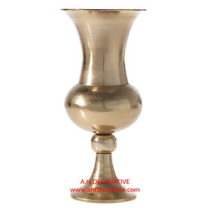Traditional Aluminium Gold Antique Urn <b>Vase</b> for Home Decoration Antique Design Metal Decorative Wedding <b>Vase</b> - Product Image 3
