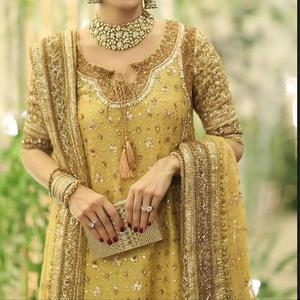 Designer-Trendy-Indian/Pakistani-Party-Wear-Embroidery work on Kurta- <b>Pant</b>-Dress for Party & Wedding wear=2020 - Product Image 2