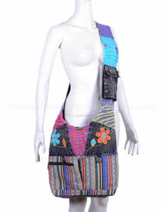 Sac à bandoulière multi-poches en coton pour femmes, rasoir coupé, nouveau Design, RSCB 0384 - Product Image 1