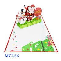 Tarjeta Pop-Up 3D de Navidad, Manualidades de Papel, Regalos de Vietnam, Hanói, Logotipo y Diseño Personalizados, Todos los Colores, Tamaño Único, Superventas