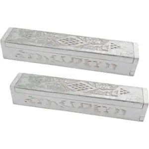 High quality custom silver color with inlay design wooden coffin box incense burner ash catcher delhi suppliers at best price