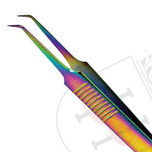 Extensiones de pestañas de acero inoxidable de alta resistencia, punta de 10mm, 75Deg, pinzas de volumen, Etiqueta Privada, herramientas de extensión de pestañas - Product Image 3