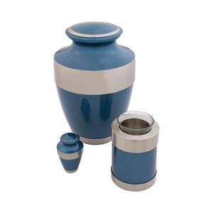 Urne funéraire de conception décorative sculptée à la main bande verte urnes funéraires commémoratives pour les services funéraires disponibles au meilleur prix - Product Image 5