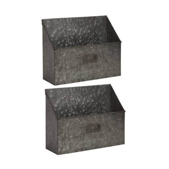 Wall Mounted Galvanised Magazine and Documents Holders