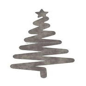 Arte de pared decorativo de Navidad de aluminio de metal recubierto de polvo marrón Decoraciones navideñas únicas - Product Image 3