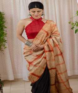 Kanchipuram Saree en soie Tenue de soirée Mariage indien Dernier créateur Banarasi Sari en coton et soie avec chemisier Vêtements pour dames Grossiste de vêtements - Product Image 2