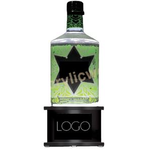 Bright Blue LED <b>Light</b> Single Bottle display rack wine display counter - Product Image 1