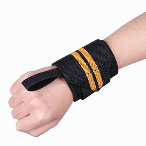 Precio de fábrica ajustable Nylon gimnasia Fitness ejercicio muñequeras cómodo duradero con logotipo personalizable - Product Image 5