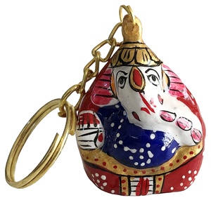 Metal Meenakari Ganesha Keychain God of Fortune Indian Elephant Metal <b>Key</b> <b>Ring</b> Bag <b>Car</b> <b>Key</b> Chain metal ganesha <b>key</b> chain - Product Image 1