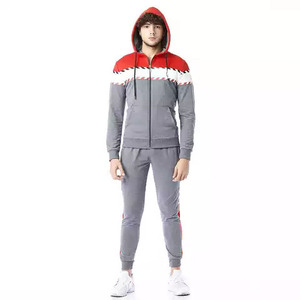 Costume de jogging personnalisé en tissu polyester pour hommes ensemble de jogging à capuche avec fermeture à glissière pour hommes ajouter votre logo personnalisé - Product Image 1