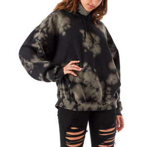 Venta al por mayor de las mujeres más nuevas de moda más vendidos mejor precio Tie Dye impreso Street Wears sudaderas con capucha para las señoras - Product Image 2