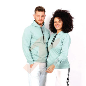 Ensemble de survêtement unisexe personnalisé, nouveau design 2025, impression par transfert thermique, 100 % coton, coupe-vent et réversible, vente en gros - Product Image 6