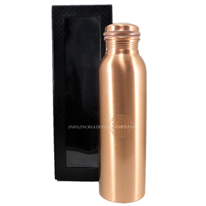 100% puro y de cobre hecho a mano botellas de agua con precio barato | A prueba de fugas cobre liso Yoga botellas de Fitness | En botella, botella de agua personalizada - Product Image 2