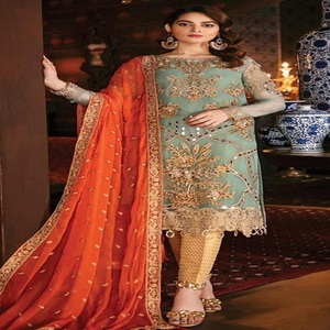 คุณภาพสูงสุดสตรีปากีสถานออกแบบชุดอินเดีย salwar ชุด kurti ชุดนอนพรรคสวมใส่สบายๆชุดสวยโดย WS INTL - Product Image 6