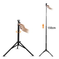 Trépied pour téléphone portable, support réglable et pliable, 360 degrés, avec lumière, pour smartphone, pour la pêche en direct,