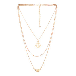 Collier multicouche pour les femmes, design arbre de vie, en acier inoxydable, plaqué or, bijou accessoire de mode, nouvelle tendance, collection de - Product Image 3