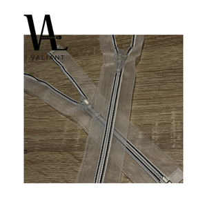 #5 en nylon transparent à fermeture à glissière avec curseur en plastique fin - Product Image 1