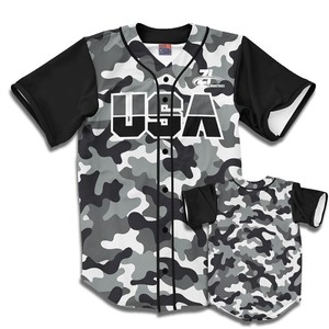Maillots de Baseball à imprimé camouflage, vente en gros, pas cher, sur mesure, respirants, 6 boutons - Product Image 4