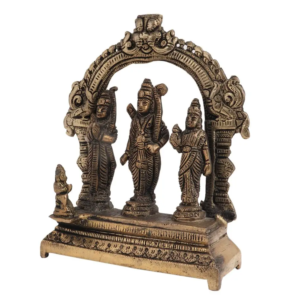 Artesanal de antiguidade bronze ram darbar idol puja adoração escultura estatueta estátua de decoração peças itens de presente