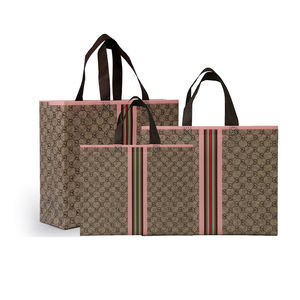 กระเป๋าช้อปปิ้งผ้านอนวูฟเวนพับได้ทำจาก PP ใช้ซ้ำได้สีสวย - Product Image 4