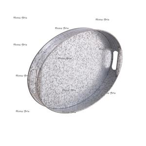 ถาดอาหารชุบสังกะสี ดีไซน์ทันสมัย รูปทรงวงรี ขนาดสั่งทำได้ สำหรับเสิร์ฟชา กาแฟ โดยโฮมอาร์ตส์ - Product Image 3