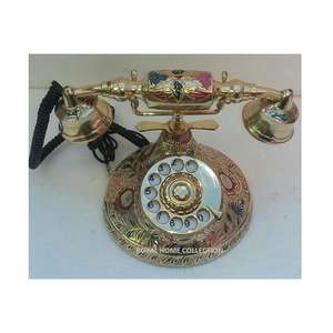 Teléfono cuadrado negro, clásico, antiguo - Product Image 3