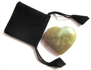 Ensemble cadeau coeur gonflé en agate indienne Ensemble cadeau coeur Grandes pierres précieuses en vrac et accessoires - Product Image 1