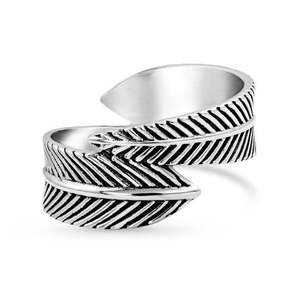 Bague motif feuille ajustable, bijoux en argent Sterling 925, bagues de déclaration en forme de feuille ajustable, vente en gros depuis les fabricants, acheter directement en ligne - Product Image 1