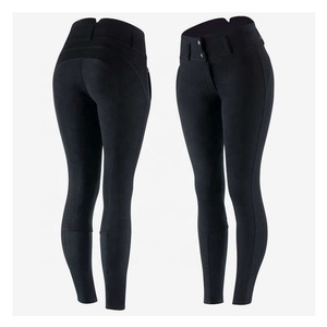 Pantalones de mujer de alta demanda, ropa ecuestre elástica con agarre de asiento completo, pantalones de montar a caballo personalizados a granel al por mayor - Product Image 3