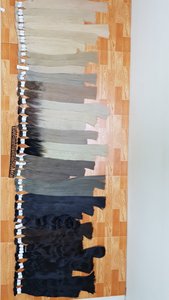 Magnifiques extensions de cheveux humains vierges Remy - Ondulation lisse et soyeuse de luxe en vrac 100g - Product Image 2