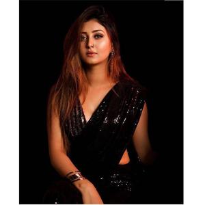 Georgette Saree-ropa de fiesta de diseño elegante, Color negro, la mejor calidad, con bordado de secuencia, funciona al por mayor, India - Product Image 2