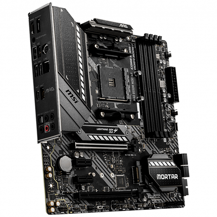 Used MSI MAG B550M Mortar Motherboard for AMD Ryzen 5, 7, 9