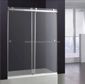 Porte de douche latérale en verre trempé transparent étanche <span class=keywords><strong>LG</strong></span> Modern, surface finie, usage intérieur, épaisseur 10 mm, pour salle de bain d'hôtel - Product Image 4