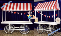 Comptoirs à glaces et chariots à bonbons pour événements, mariages indiens, friandises, design moderne en bois de teck, USA