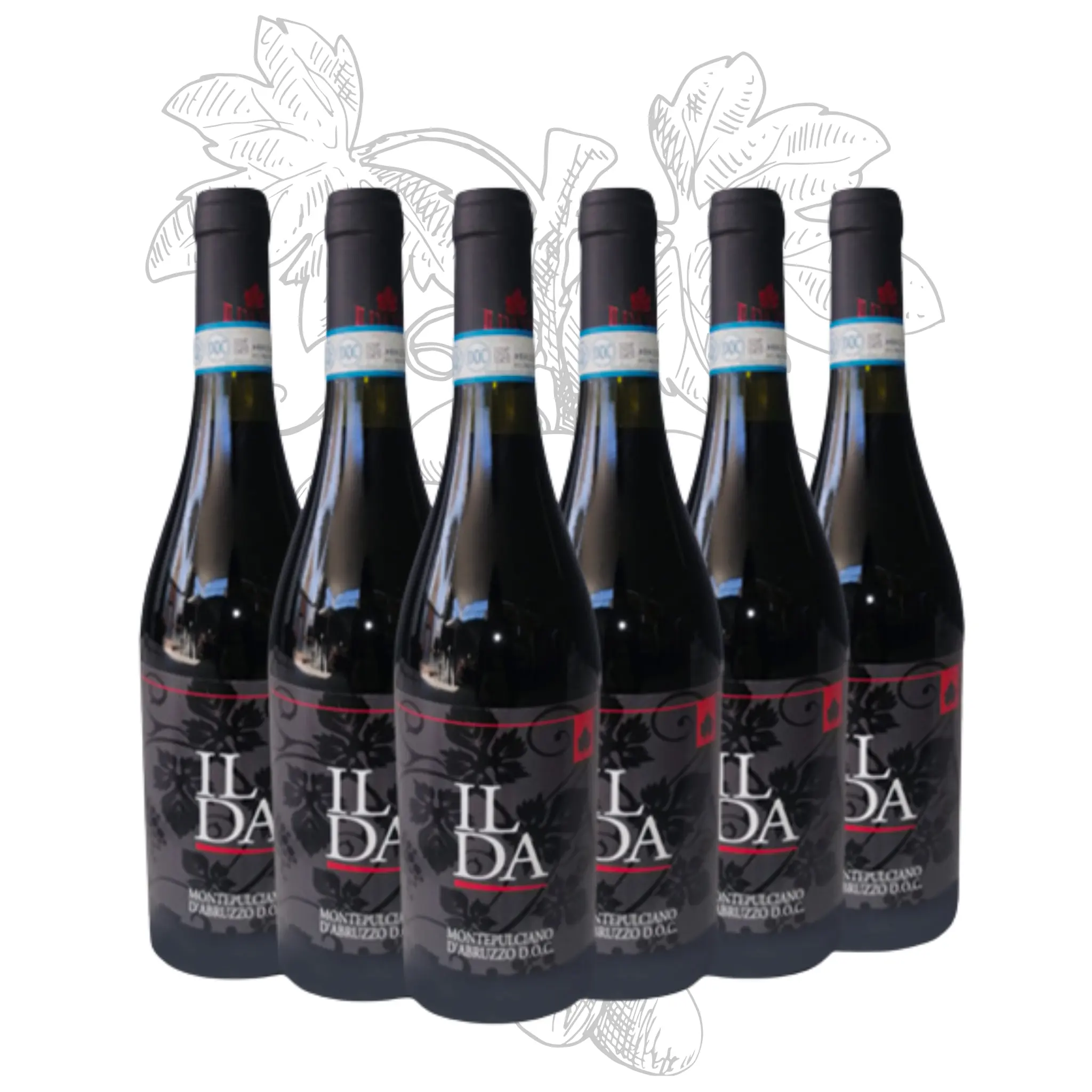 Top Quality Italian Red Wine - Montepulciano d'Abruzzo DOC 2019 Ilda - red italian wine bottles 750 ml alcohol 13.% for export