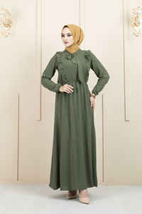 New Season Women's Islamic Modest Dresses Abaya <b>Kaftan</b> Tunic Kimono Hijab Ethereal Ethnic Turkish Quality Inspired <b>Dubai</b> Arab - Product Image 5