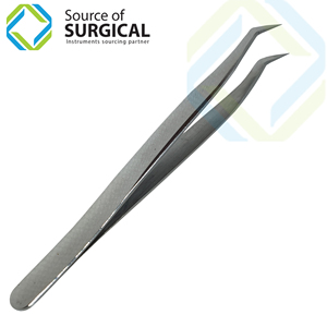 Pinzas Profesionales de Acero Inoxidable para Cejas con Punta Curva y Extensión Puntiaguda, Duraderas y Ligeras para Uso Estético - Product Image 4