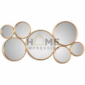 Décoration design artisanat moderne décoratif grand centre de table élégant décoration murale en métal miroir antique miroir décoratif en métal - Product Image 1