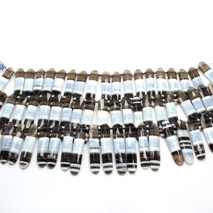 Cuentas de piedras preciosas biológicas facetadas de ópalo azul de 8 pulgadas de alta calidad, cuentas de piedra sueltas naturales con forma de palo para fabricación de joyas de pulsera - Product Image 2