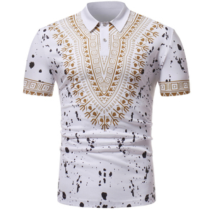 Polo con estampado Digital brillante para hombre, novedad, 2021 - Product Image 1