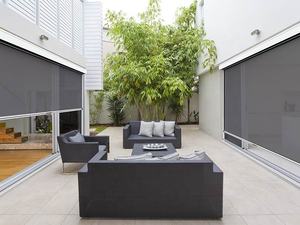 Patio extérieur Balcon Imperméable Pvc Rouleau Ziptrack Stores <span class=keywords><strong>Motorisés</strong></span> - Product Image 6