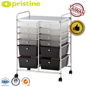 Bán Ebay hộ gia đình lưu trữ nhựa lưu trữ ngăn kéo giỏ MIT bán buôn Đài Loan đồ nội thất nhà sản xuất xe đẩy Tủ <span class=keywords><strong>12</strong></span> Tier - Product Image 4