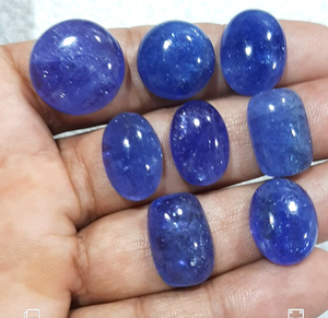 อัญมณี Tanzanite Cabochon หลวมกึ่งมีค่าธรรมชาติบราซิลทุกขนาดมี - Product Image 2