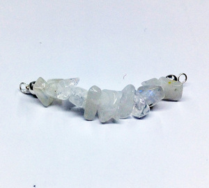 Colgante de plata de ley 925 con gemas rugosas, collar de moda con piedras preciosas chapadas en oro - Product Image 5