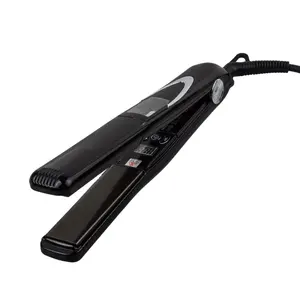 Hot hair styling gereedschap LCD digitale gold stijltang professionele titanium vibrerende flat iron