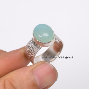 Anillo de Aguamarina de Plata de Ley 925, anillo de gema, joyería de Aguamarina - Product Image 2