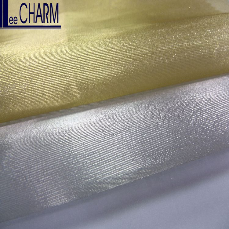 Taiwan F35A Polyester Metallic Mesh Lightweight 58/60" Width Christmas Decorative Fabric Dyed Plain Woven In-Stock Items