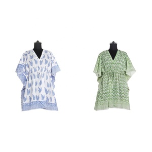 2025 gros fantaisie dames court Caftan et Maxi robe main bloc imprimé robe abordable africain traditionnel Dashiki caftan - Product Image 1